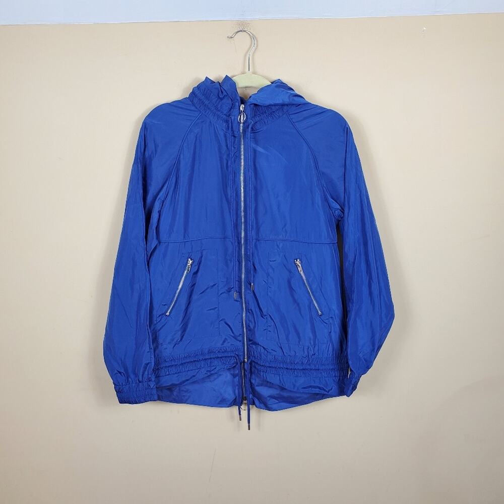 Seek the Label Windbreaker Full Zip Jacket in Blue Size S